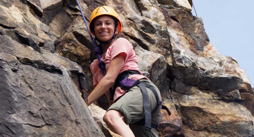 rock climbing expedition for girls in maine